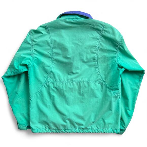 Vintage Made in USA Patagonia Anorak Half Zip Snap T Jacket Faded Green Neon L - Picture 3 of 16